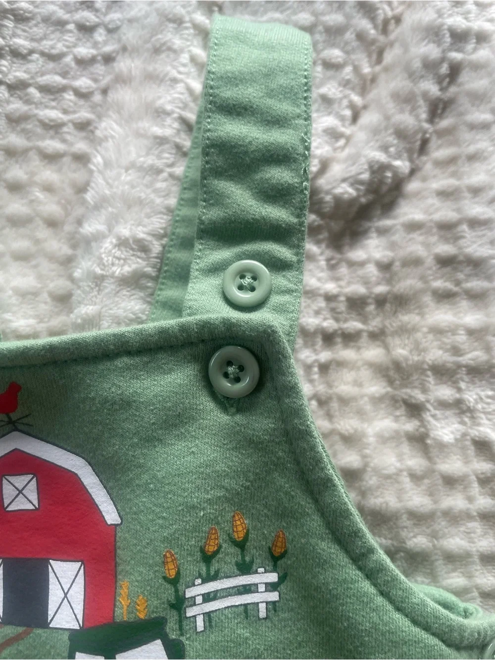 John Deere Green Baby Boy Barn Shortall Overalls 18M